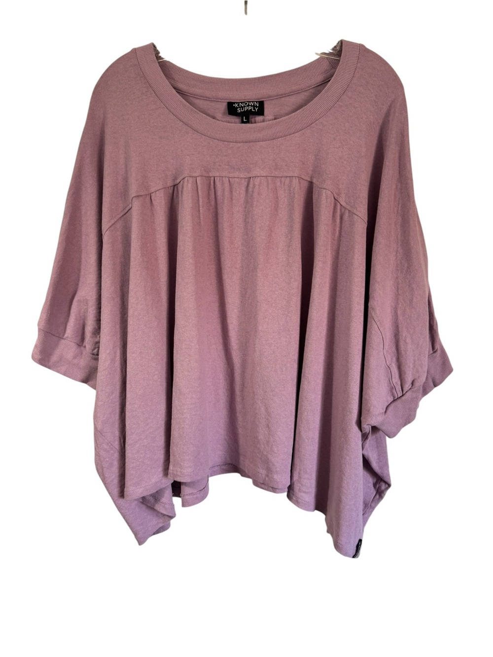 Known Supply Organic Cotton Oversized Short Sleeve Flowy Tee Shirt Top Sz Large